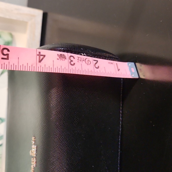 Small Kate Spade Black Top Handle + Crossbody Gold Chain Strap - Picture 8 of 9